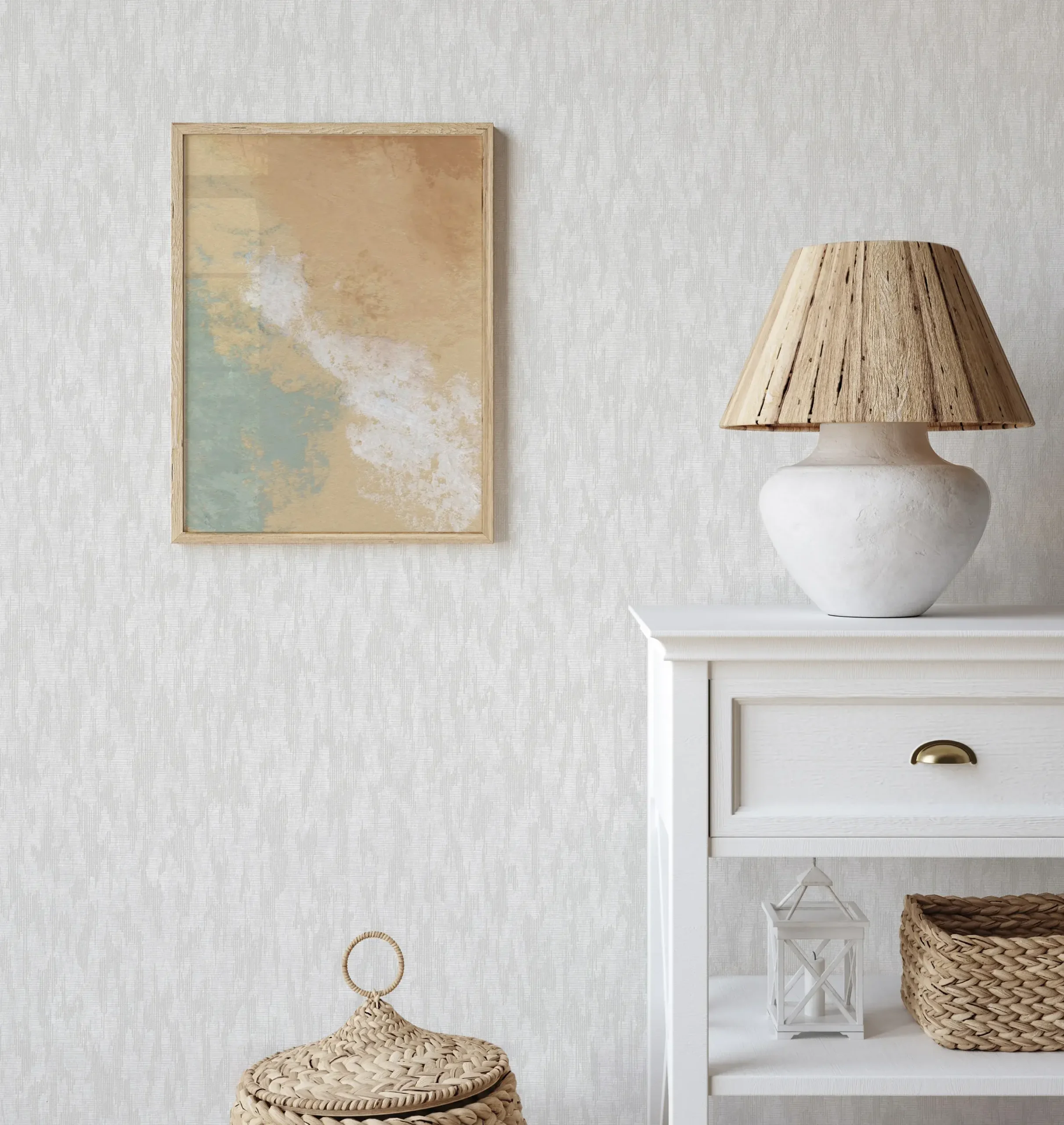 Gray Embossed Wallpaper – Neutral Glittering (24108-1)